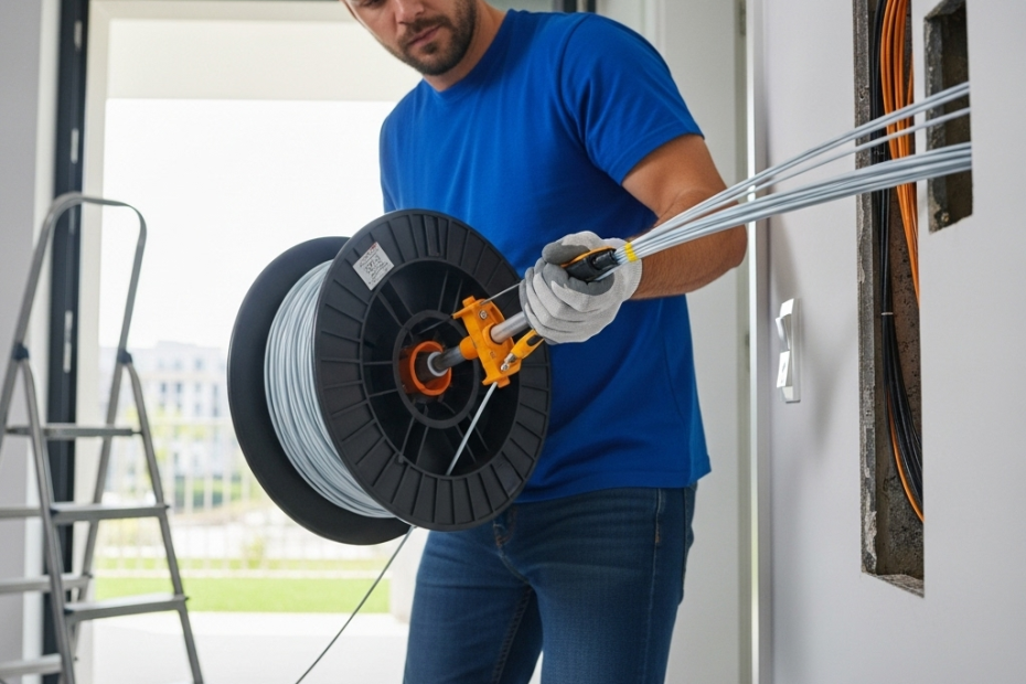 Eve Fiber Kablo Çektirme Daireye Fiber Kablo Çekmek 4 Daireye Fiber Kablo Çekmek